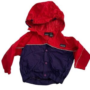 Patagonia Red and Purple Hooded Jacket
